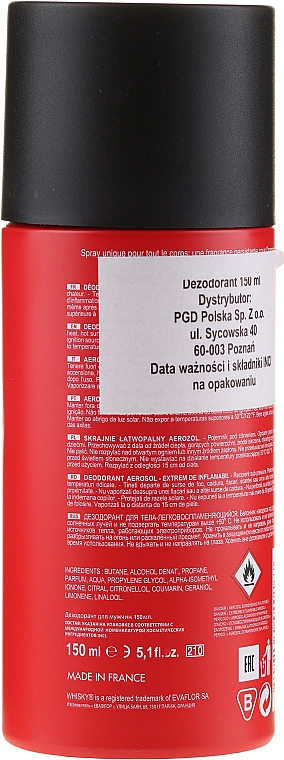 Evaflor Whisky Red For Men - Dezodorant w sprayu dla mężczyzn  — Zdjęcie N2