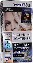 PRZECENA! Rozjaśniacz do włosów o 9 tonów - Venita Plex Platinum Lightener * — Zdjęcie N4