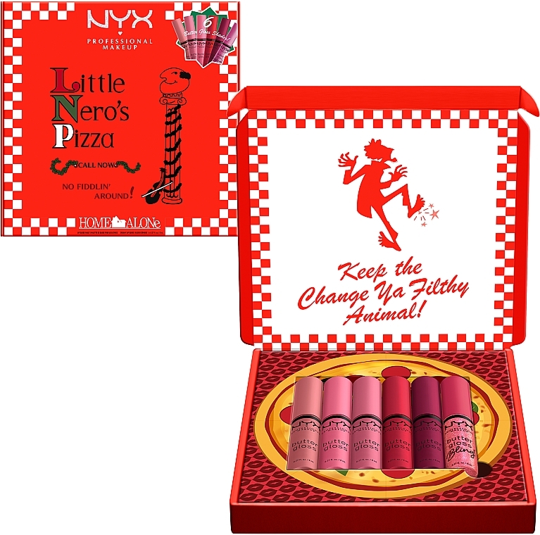 Zestaw do makijażu ust - NYX Professional Makeup Home Alone Little Nero's Pizza Butter Gloss Set — Zdjęcie N8