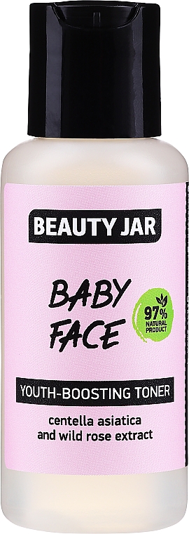 Odmładzający tonik do twarzy Wąkrota azjatycka i dzika róża - Beauty Jar Baby Face Youth-Boosting Toner
