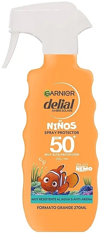 Spray przeciwsłoneczny dla dzieci - Garnier Delial Kids Protection Spray SPF50+ — Zdjęcie N1