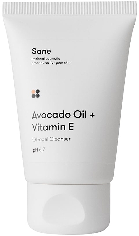 Olejek hydrofilowy do twarzy - Sane Avocado Oil + Vitamin E + F Oleogel Cleanser