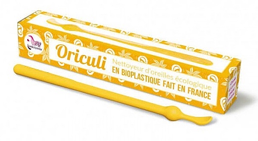 Bioplastikowy patyczek do uszu wielokrotnego użytku, żółty - Lamazuna Oriculi — Zdjęcie N1
