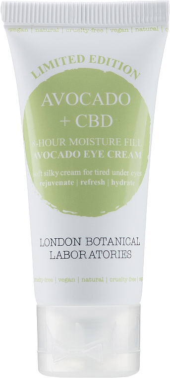 Intensywnie nawilżający krem pod oczy - London Botanical Laboratories Limited Edition Avocado+CBD 8-Hour Moisture Fill Eye Cream — Zdjęcie N1