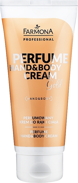 Perfumowany krem do rąk i ciała - Farmona Professional Perfume Hand&Body Cream Gold (próbka) — Zdjęcie N1