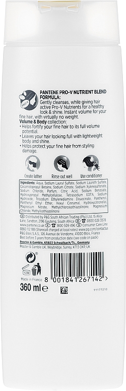 Szampon do włosów cienkich - Pantene Pro-V Volume & Body Shampoo — Zdjęcie N6