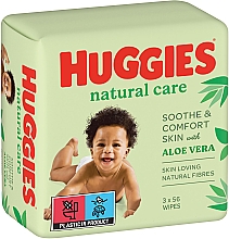Kup Chusteczki nawilżane dla niemowląt Natural Care, 3 x 56 szt. - Huggies