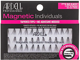 Kępki sztucznych rzęs - Ardell Magnetic Individuals Medium Black — Zdjęcie N1