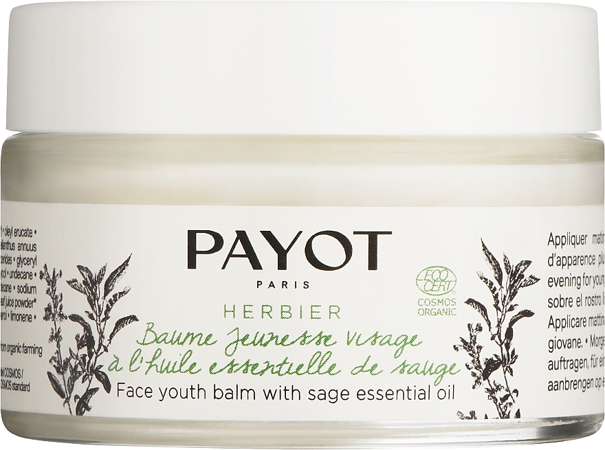 Balsam do twarzy z szałwią i oliwą z oliwek - Payot Herbier Face Youth Balm — Zdjęcie N1