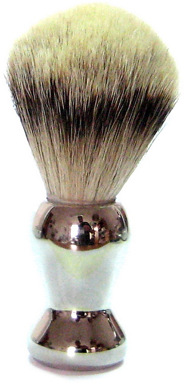 Pędzel do golenia, srebrna rączka, plastik - Golddachs Shaving Brush Silver Tip Badger Plastic Silver — Zdjęcie N1