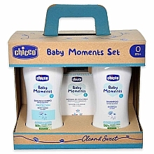 Zestaw - Chicco Baby Moments Set (b/wash/200ml + cologne/100ml + shm/200ml) — Zdjęcie N1