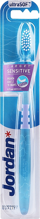 Ultramiękka szczoteczka do zębów, błękitna - Jordan Target Sensitive Ultrasoft — Zdjęcie N1