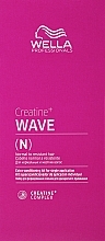 Zestaw do trwałej ondulacji włosów normalnych - Wella Professionals Creatine+ Wave (h/lot/75ml + h/neutr/100ml + treatm/30ml) — Zdjęcie N1