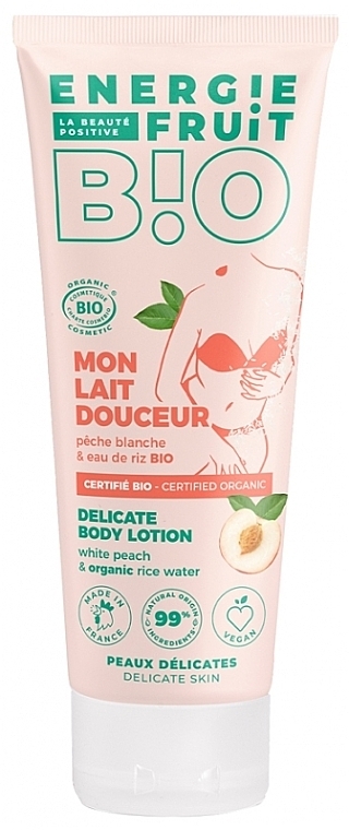 Balsam do ciała z brzoskwinią i organiczną wodą ryżową - Energie Fruit Delicate Body Lotion With Peach and Organic Rice Water — Zdjęcie N1