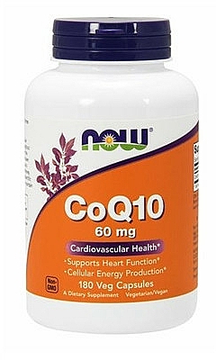 Koenzym Q10, 60 mg, 180 kapsułek - Now Foods CoQ10 — Zdjęcie N1