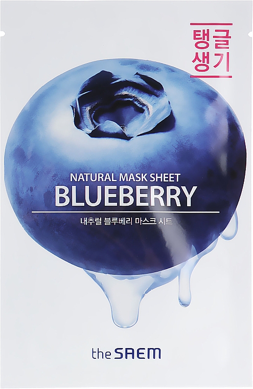 Maseczka w płachcie do twarzy z ekstraktem z borówki - The Saem Natural Mask Sheet Blueberry — Zdjęcie N3