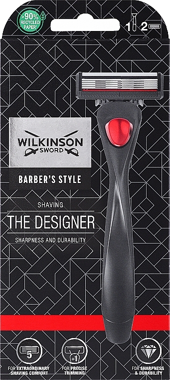Maszynka do golenia z 2 wkładami - Wilkinson Sword Barber's Style The Designer Razor — Zdjęcie N1
