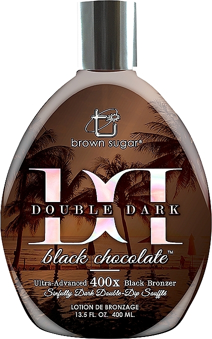 Lotion do opalania w solarium z ultra ciemnymi bronzerami - Brown Sugar Double Black Chocolate 400X — Zdjęcie N2