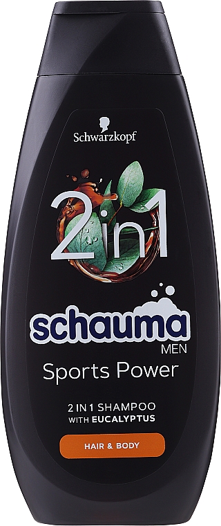 Szampon do włosów i ciała dla mężczyzn, wzmacniający - Schwarzkopf Schauma MEN Sports Power