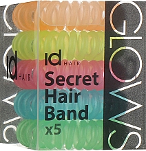 Silikonowe gumki do włosów, kolorowe - idHair Secret Hair Band Glow — Zdjęcie N1