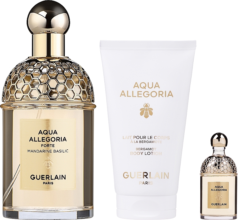 Zestaw (edp 75 ml + b/lot 75 ml + edp 7.5 ml ) - Guerlain Aqua Allegoria Forte Mandarine Basilic