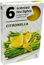 Świece zapachowe Citronella, 6 szt. - Admit Scented Tea Light Citronella — Zdjęcie N1