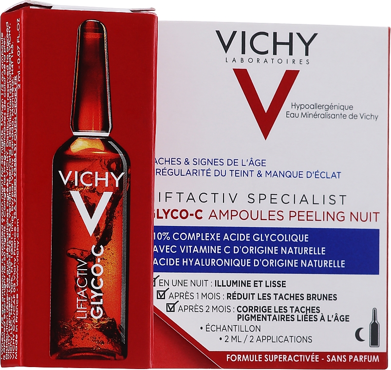 Kuracja peelingująca na noc do pielęgnacji skóry twarzy - Vichy LiftActiv Specialist Glyco-C — Zdjęcie N3