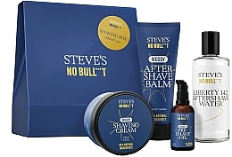 Steve's No Bull***t Liberty 142 - Zestaw (oil/aft/sh/50ml + sh/cr/100ml + aft/sh/balm/100ml + aft/sh/water/100ml)  — Zdjęcie N1