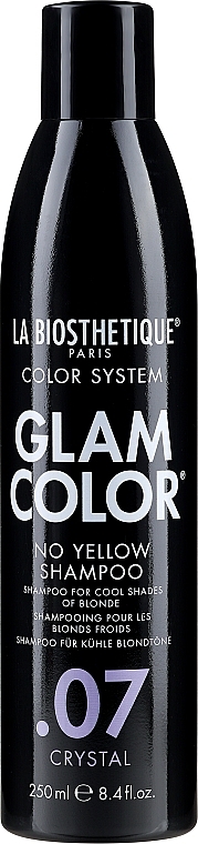 Szampon do włosów farbowanych - La Biosthetique Glam Color No Yellow Shampoo .07 Crystal