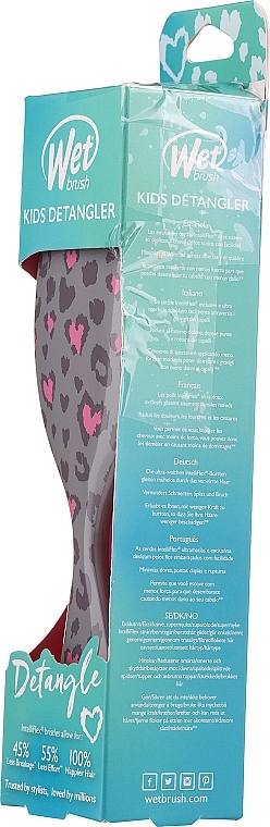 PRZECENA! Szczotka do włosów dla dzieci - Wet Brush Kids Detangler Leopard * — Zdjęcie N4