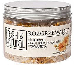 Kup Rozgrzewająca sól do kąpieli z nagietkiem, cynamonem i pomarańczą - Fresh&Natural 