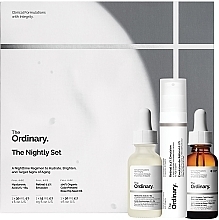 Zestaw - The Ordinary The Nightly Set (f/ser/30ml + f/emulsion/15ml + f/oil/30ml) — Zdjęcie N1