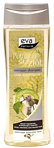 Szampon do włosów z czarna rzepa - Eva Natura Shampoo — Zdjęcie N1