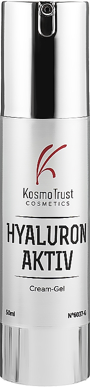 Aktywny krem-żel nawilżający do twarzy z niskocząsteczkowym kwasem hialuronowym - KosmoTrust Cosmetics Hyaluron Aktiv Cream-Gel — Zdjęcie N1