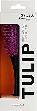 Szczotka do włosów Tulipan, czarno-fuksjowa - Janeke Tulip Vented Brush Curvy — Zdjęcie N2