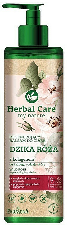 Regenerujący balsam do ciała Dzika Róża - Farmona Herbal Care My Nature Regenerating Body Balm Wild Rose — Zdjęcie N1