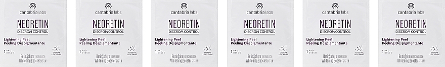 Rozjaśniający peeling do twarzy - Cantabria Labs Neoretin Discrom Control Pigment Peel Pads — Zdjęcie N2