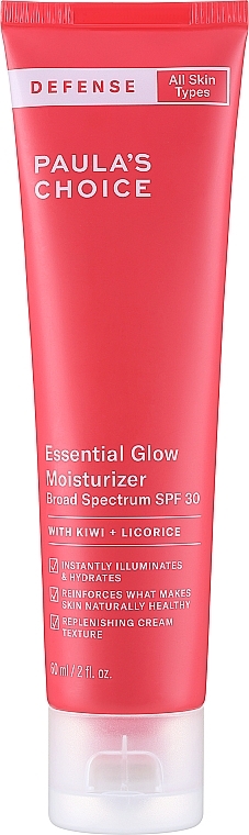 Uniwersalny krem na dzień z SPF 30 - Paula's Choice Defense Essential Glow Moisturizer SPF 30 — Zdjęcie N1