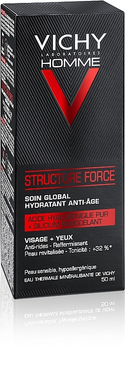 Fluid pielęgnacyjny dla mężczyzn do twarzy i pod oczy - Vichy Homme Structure Force Complete Anti-Ageing Hydrating Moisturiser — Zdjęcie N1