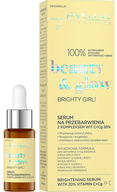 Serum na przebarwienia z kompleksem witaminy C + Cg 20% - Eveline Cosmetics Beauty & Glow Bright Girl Serum