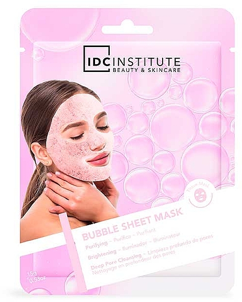 Maska do twarzy - IDC Institute Bubble Face Mask Pink — Zdjęcie N1