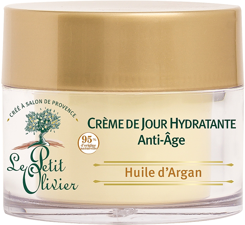 Przeciwstarzeniowy krem do twarzy na dzień z olejkiem arganowym - Le Petit Olivier Moisturizing Anti-Age Day Cream — Zdjęcie N1
