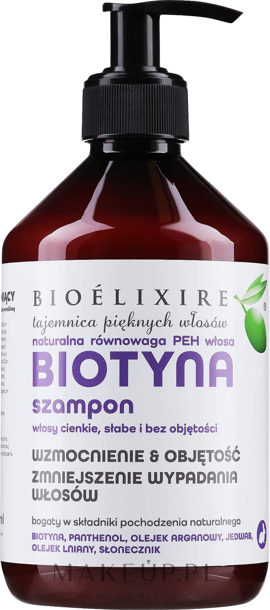 Biotynowy szampon do włosów - Bioelixire Biotyna Shampoo — Zdjęcie 500 ml