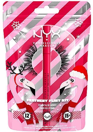 Zestaw - NYX Professional Makeup Feathery Flirt Lash Kit (eye/liner/1ml + lashes) — Zdjęcie N1