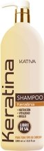 Nawilżający szampon do włosów z keratyną - Kativa Keratina Shampoo — Zdjęcie N4