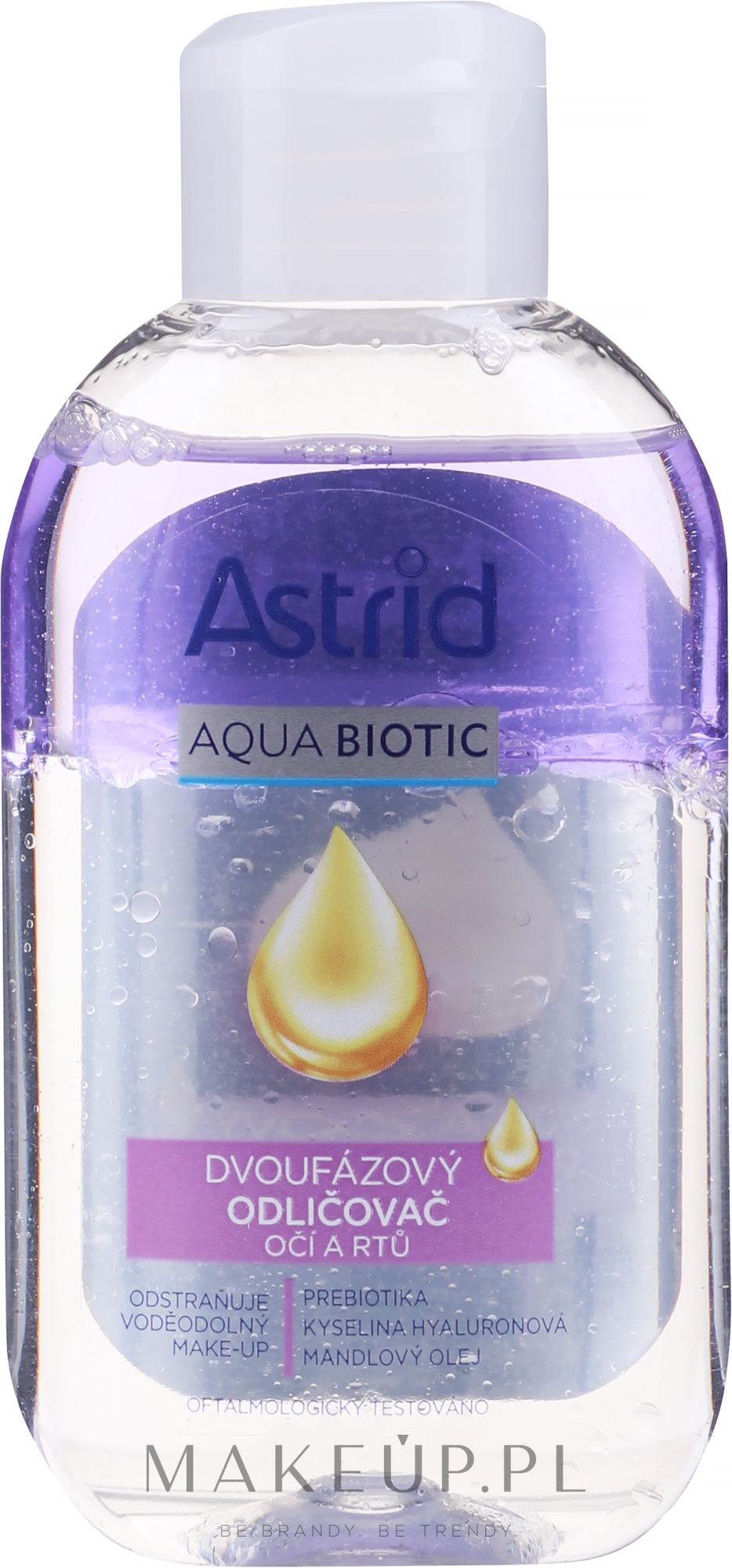 Dwufazowy płyn do demakijażu oczu i ust - Astrid Aqua Biotic Two-Phase Makeup Remover Eyes And Lips — Zdjęcie 125 ml