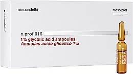 Preparat do mezoterapii na bazie kwasu glikolowego - Mesoestetic X.prof 016 Glycolic Acid 1% — Zdjęcie N2