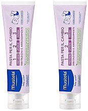 Zestaw - Mustela Bebe 1 2 3 Vitamin Barrier Cream (b/cr/2x150) — Zdjęcie N1