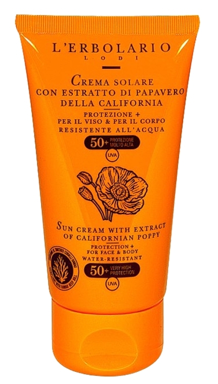 Filtr przeciwsłoneczny do twarzy i ciała z ekstraktem z maku kalifornijskiego - L'Erbolario Sun Cream With Extract Of Californian Poppy SPF 50+ — Zdjęcie N1