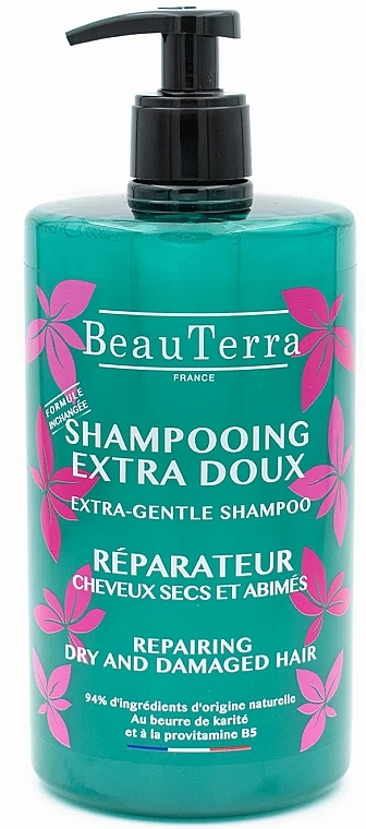 Szampon regenerujący do włosów suchych i zniszczonych - BeauTerra Extra-Gentle Shampoo — Zdjęcie N1